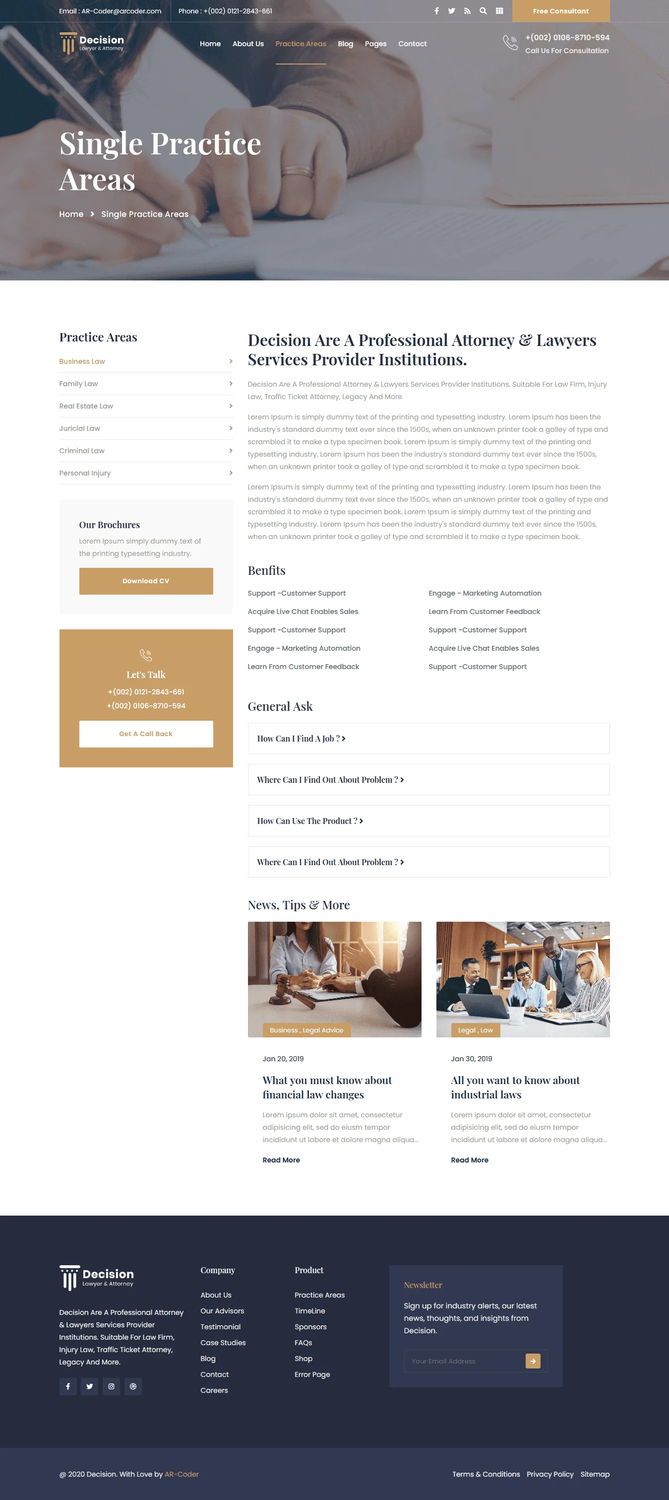 Single Practice Areas